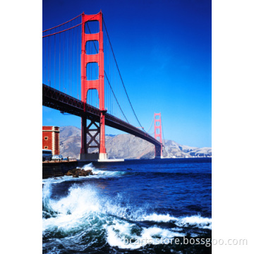 01HTK(283) Cross-sea Bridge Realism Scenery Paintings